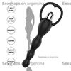 Dilatador anal negro Aquila con aro para extraccion